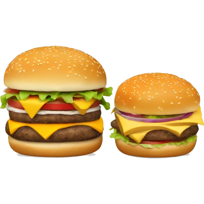 burguer with ony burguer and cheese emoji