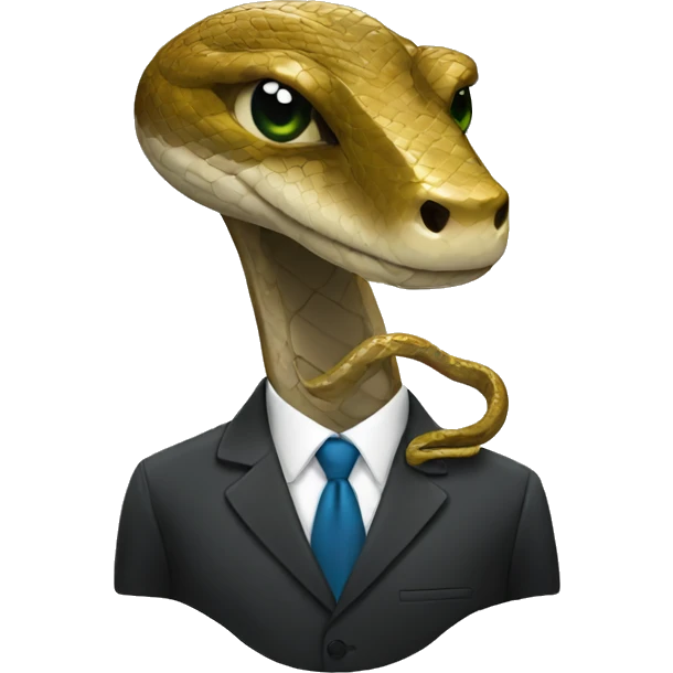 Snake with a suit emoji