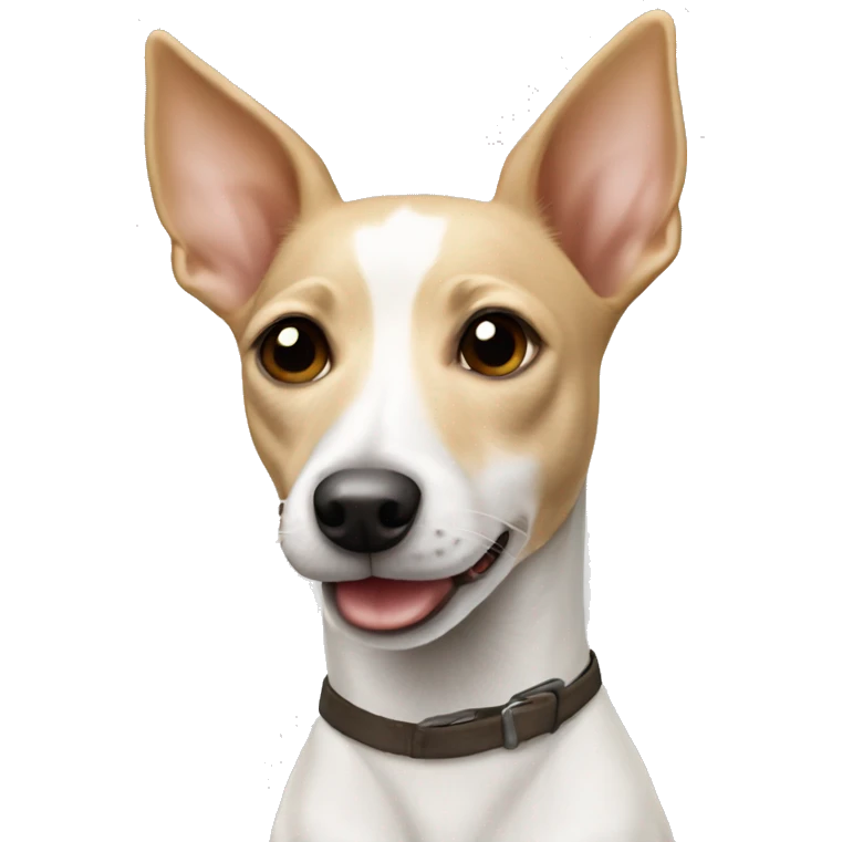 White and beige rat terrier emoji