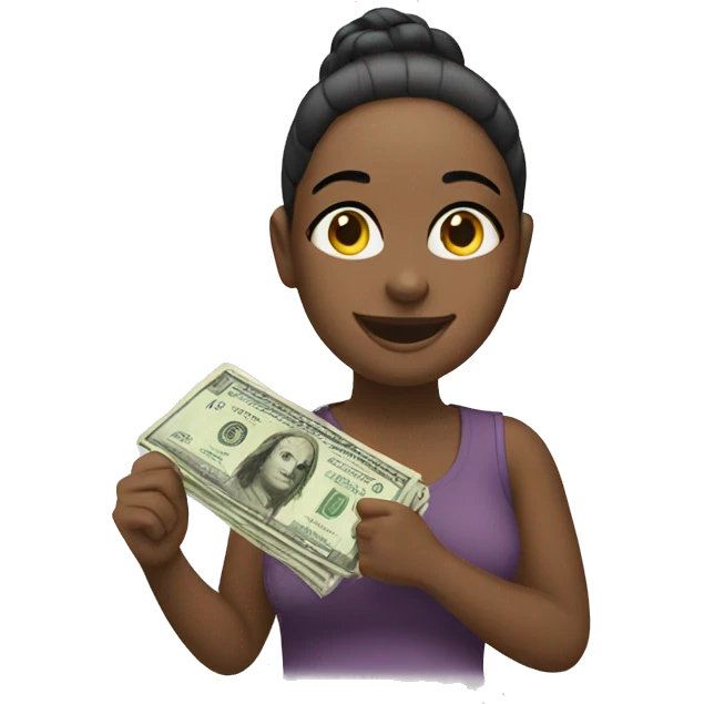 Girl with money  emoji