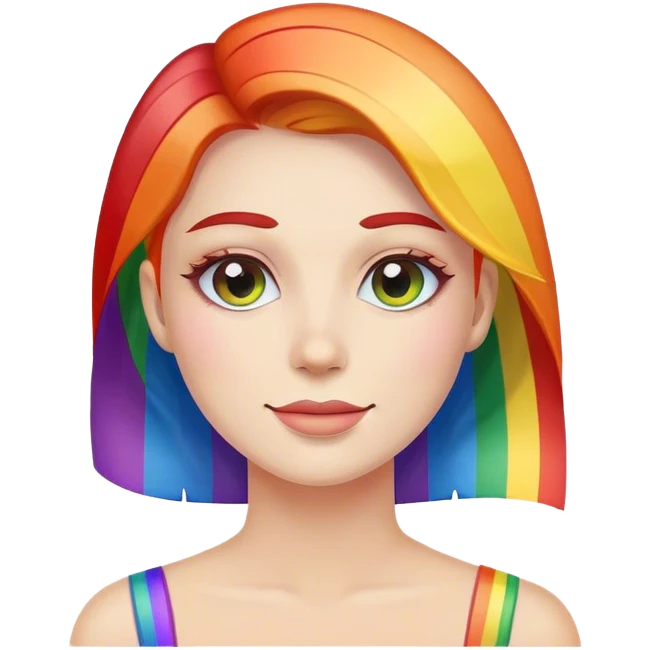 woman with rainbow flag emoji