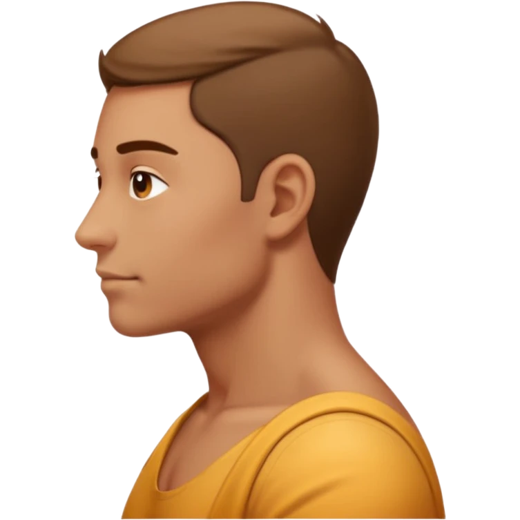 Create a shoulder emoji with all 3 delts visible. Side shoulder view. Arms down and show only shoulder part. Describe shoulder with more details. emoji