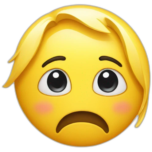 Sad with happy face emoji