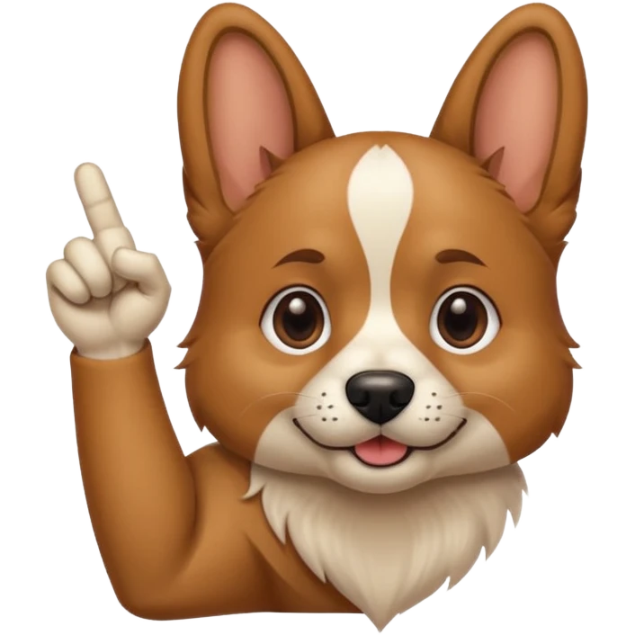 Dog middle finger  emoji
