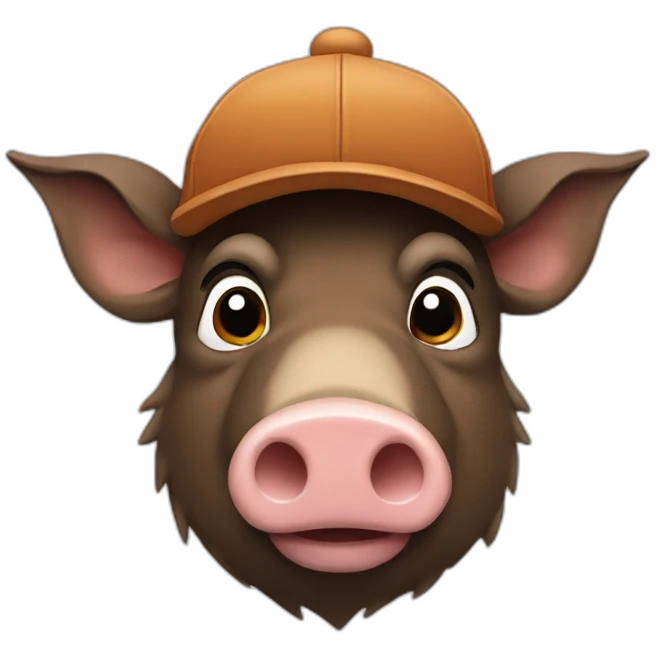 boar with cap emoji