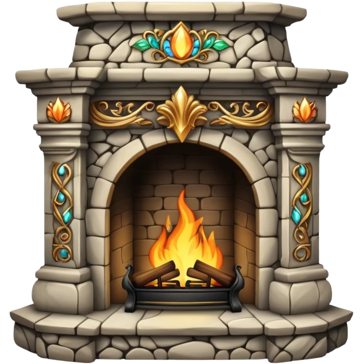 Enchanted fireplace emoji