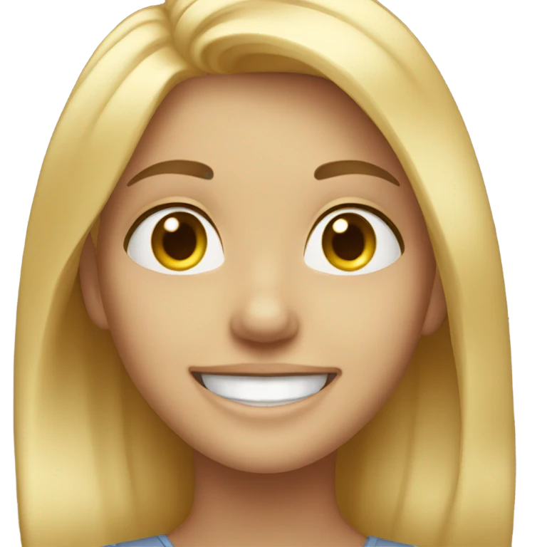 Blonde, girl, Thanks emoji