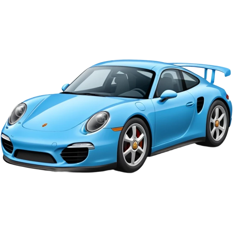 Voiture Porsche bleue emoji