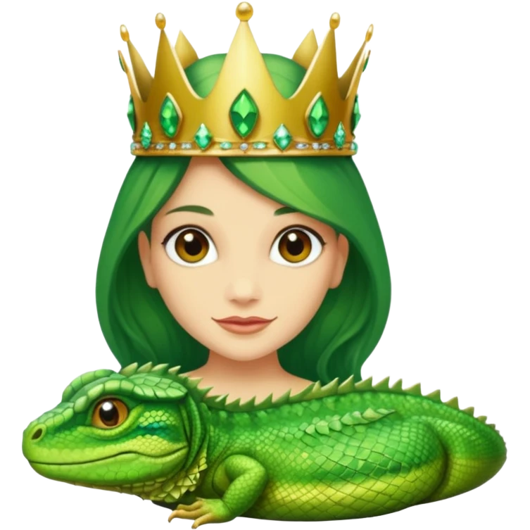 Lizard queen and lizard king  emoji
