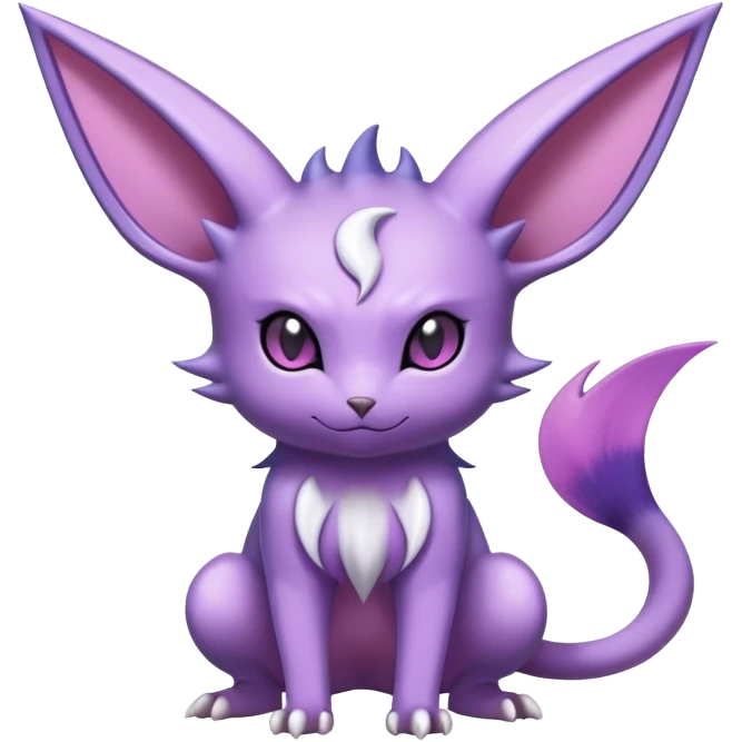 Cool Edgy Cute Shiny Noibat-Espeon-Nidorino-hybrid  full body emoji