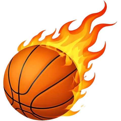 Basketball on fire emoji