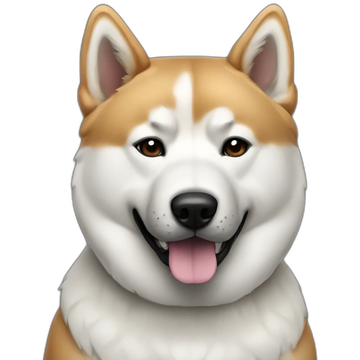 Akita inu noir emoji