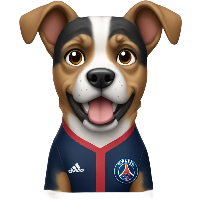Dog with psg jersey emoji
