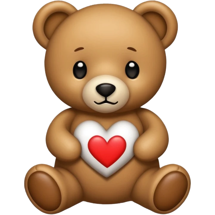 teddy bear with the words I love you written on it emoji