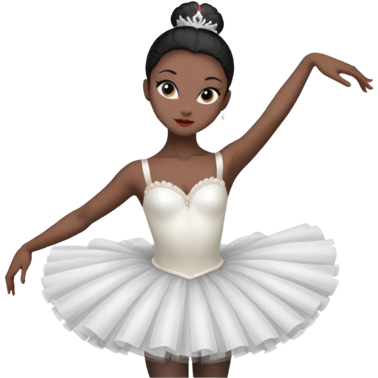 Black swan ballerina emoji from a far  emoji