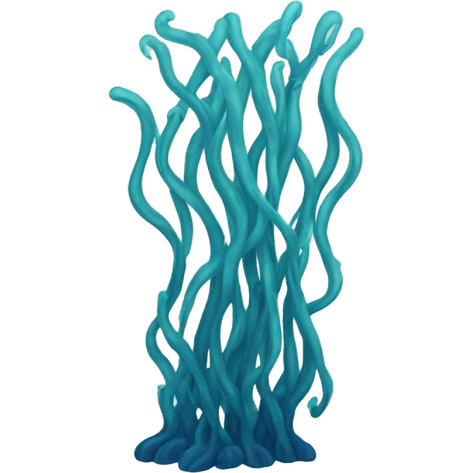 tall blue seaweed flowing emoji