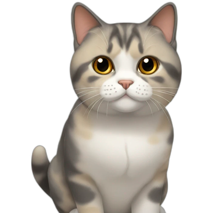 A big calico british shorthair cat emoji
