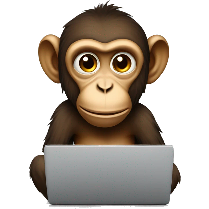 monkey looking laptop emoji