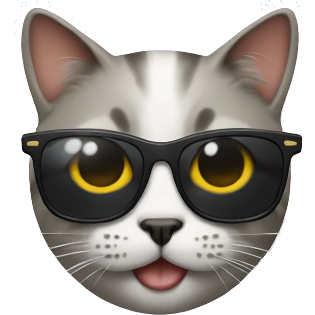 Cat with sunglasses emoji
