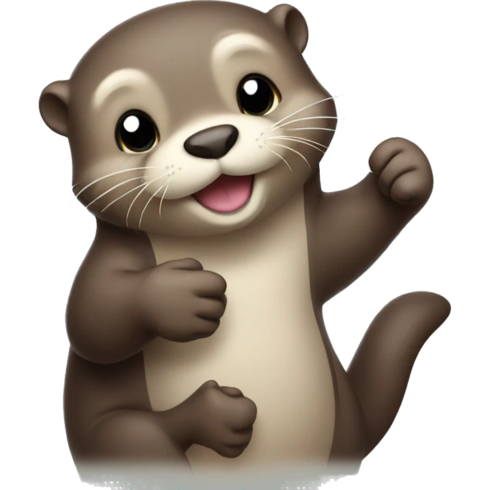  Cute otter two thumbs up emoji