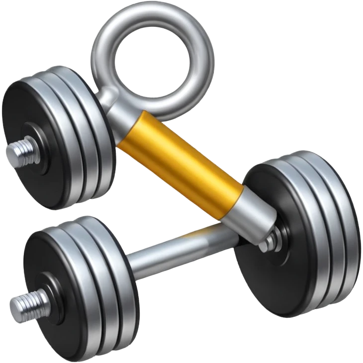 whistle next to a dumbbell emoji
