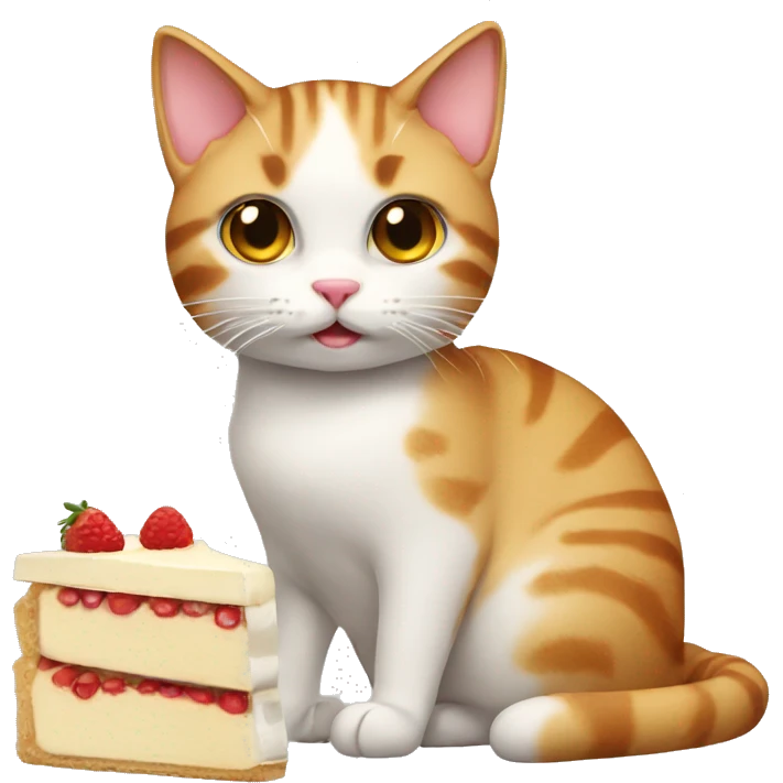 cat with cheesecake emoji