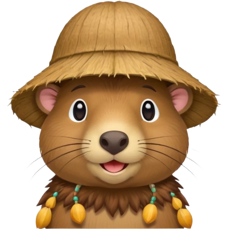 capybara with coconut hat emoji