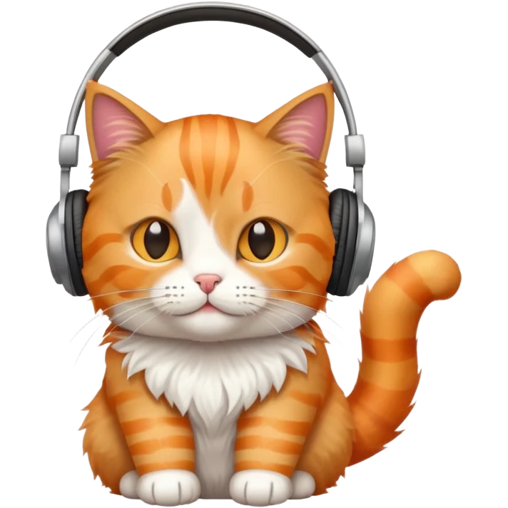 cat wearing headphones emoji