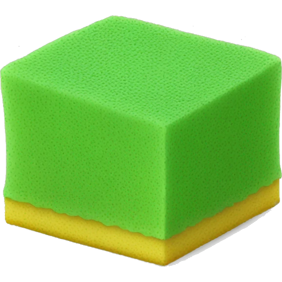 green flat square dish sponge emoji