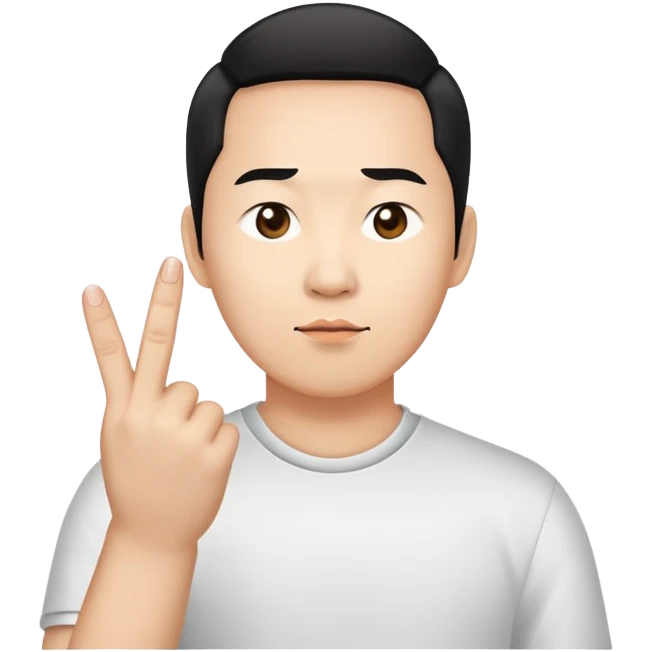 Victor Wong flashing my middle finger emoji