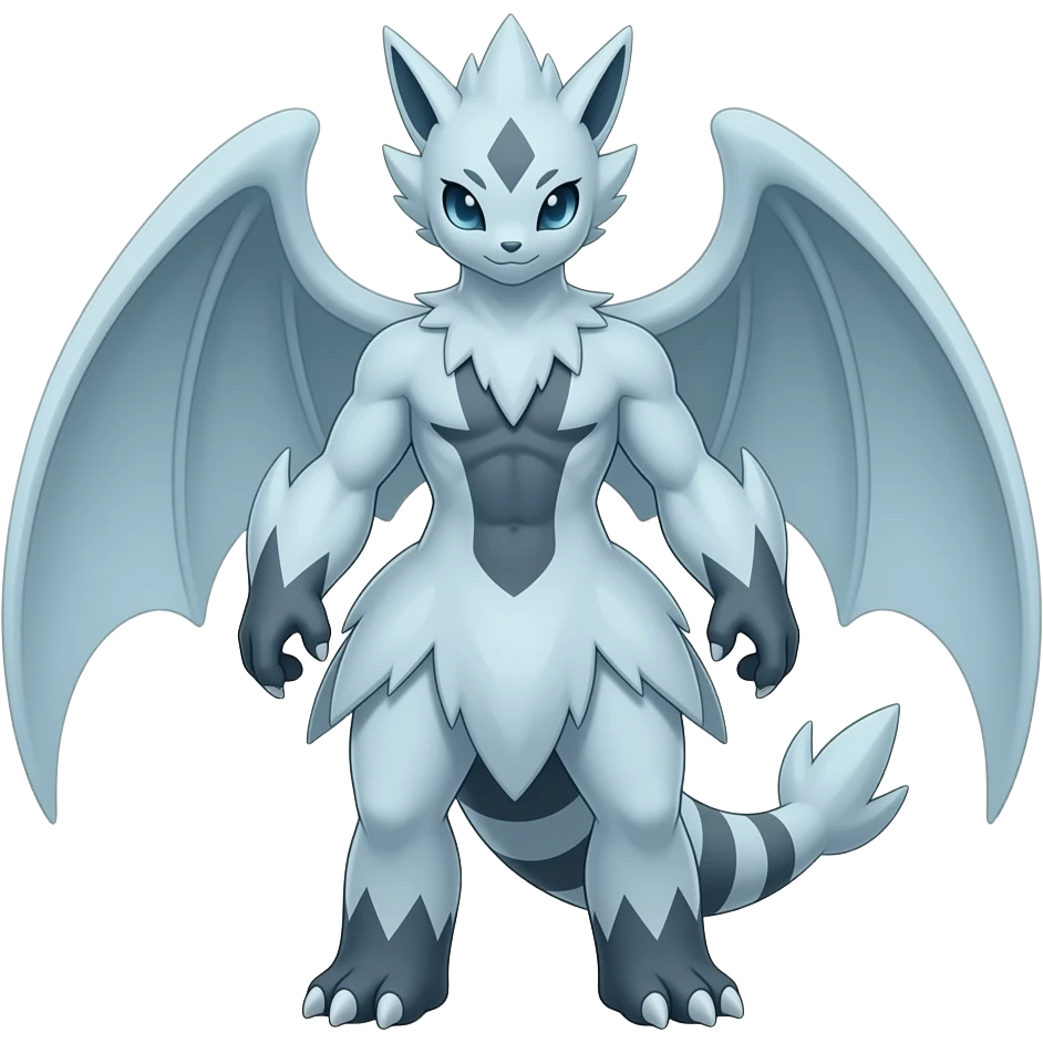 Absol-Glaceon-Lycanroc-fusion-hybrid-creature emoji