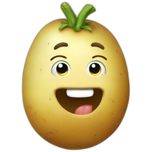 Happy potato emoji