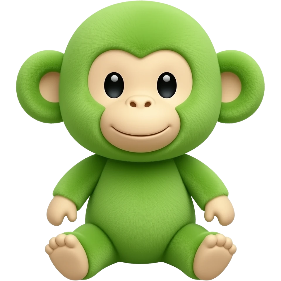 stuffed green monkey emoji