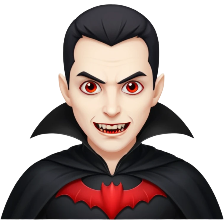 Vampire dracula – Pale figure with fangs and cape emoji