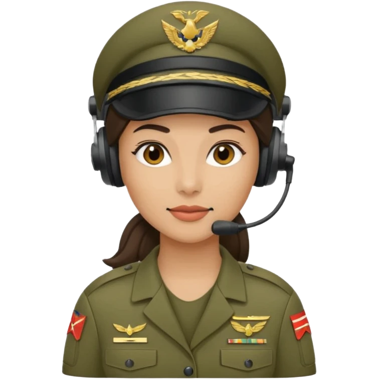 female military communications operator emoji