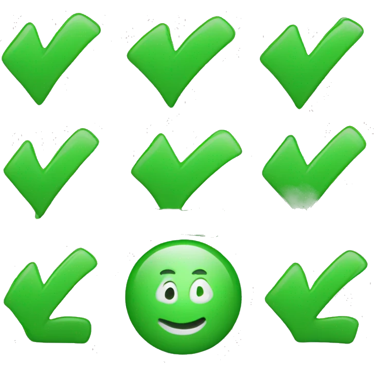 green check mark with no background emoji