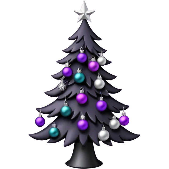 goth christmas tree emoji