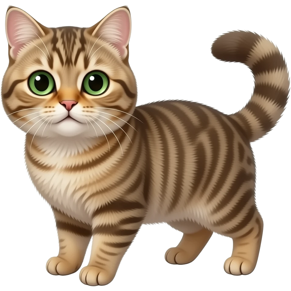 Fuzzy Scottish-Fold-Skookum-Kinkalow-Munchkin-Cat-hybrid emoji