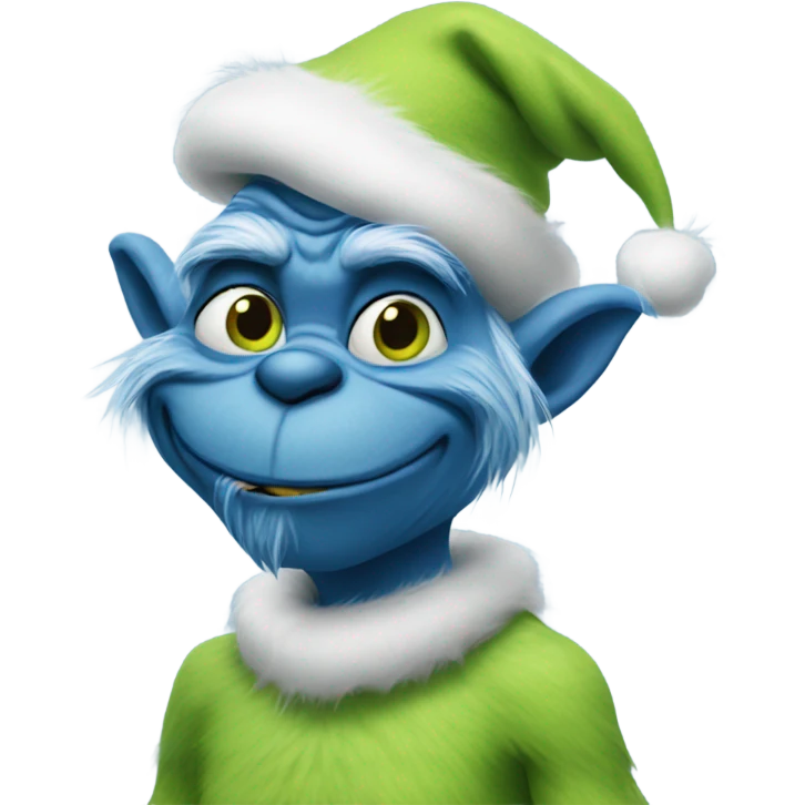 Blue grinch  emoji