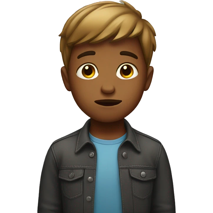 boy doing sorry emoji