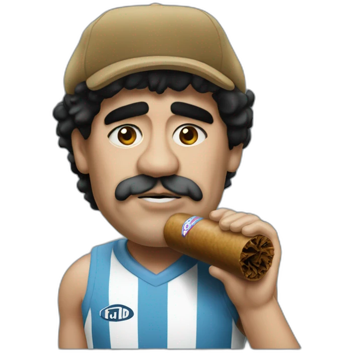 Maradona-with-a-big-cigar emoji