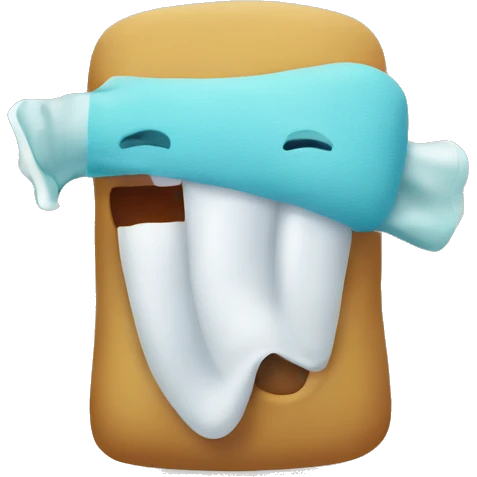pillow brushing their teeth emoji