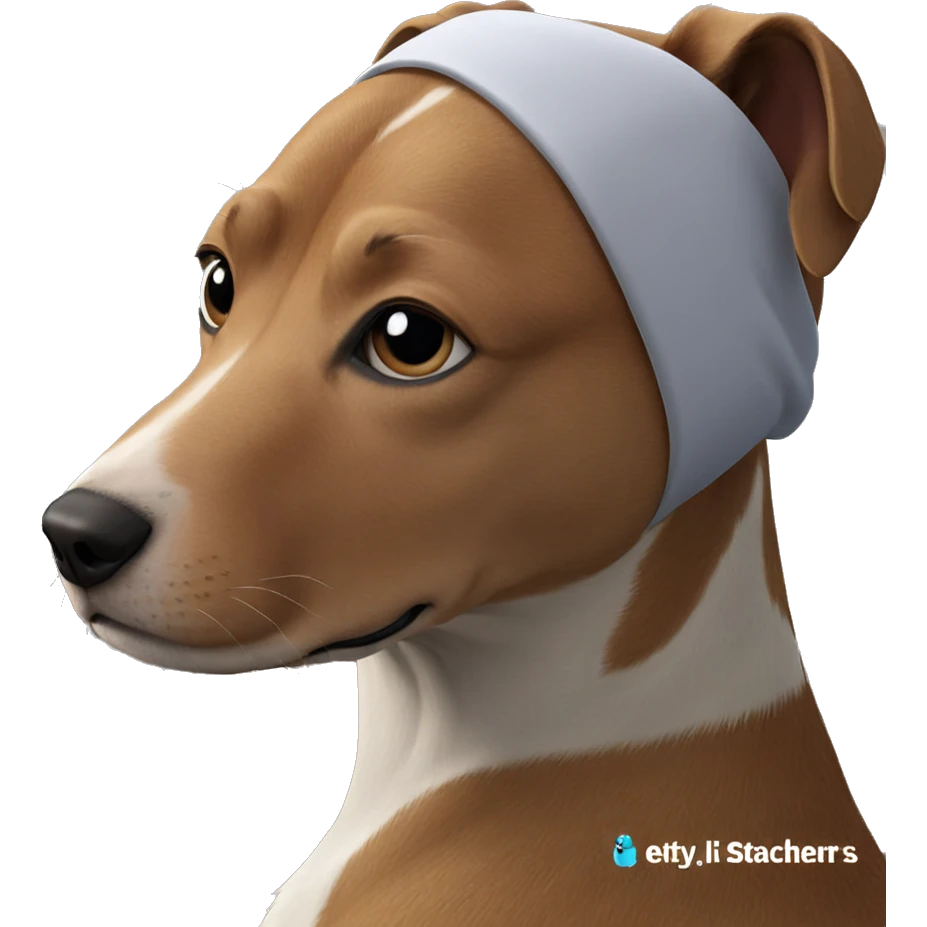 dog showcasing elegant earrings emoji