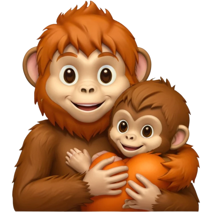 monkey with an orangutan doll emoji