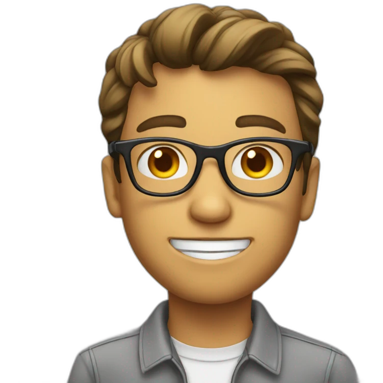Nerd touching glasses emoji