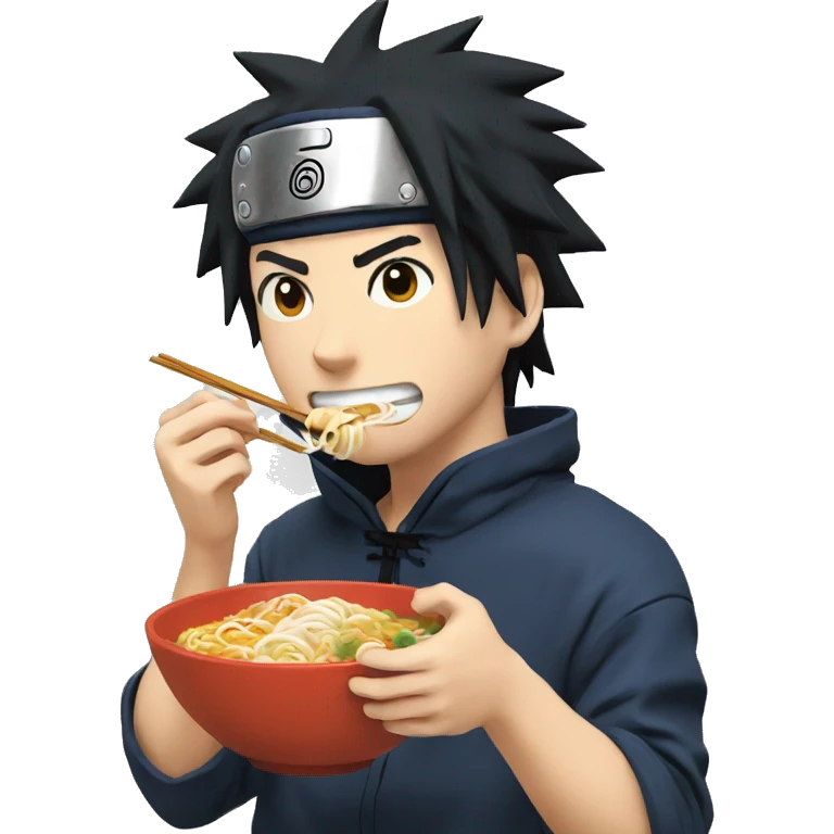 Naruto eating ramen emoji