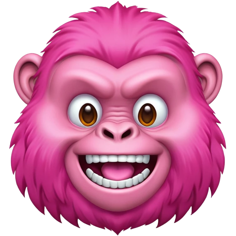 excited pink gorilla emoji