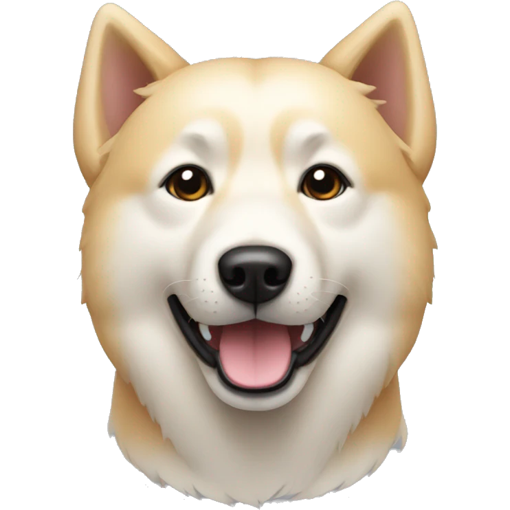jindo dog with uneven coat pattern emoji