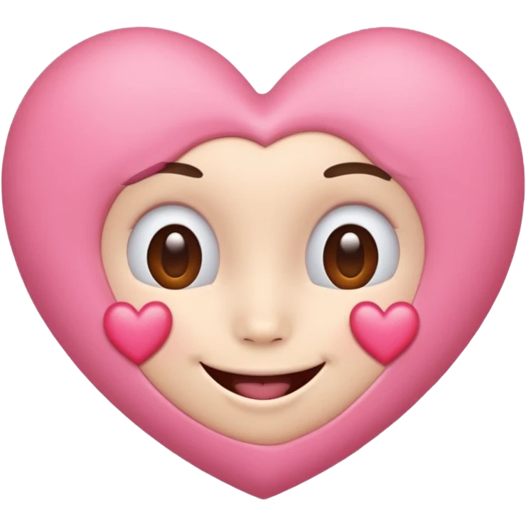 Pink heart kissy face emoji