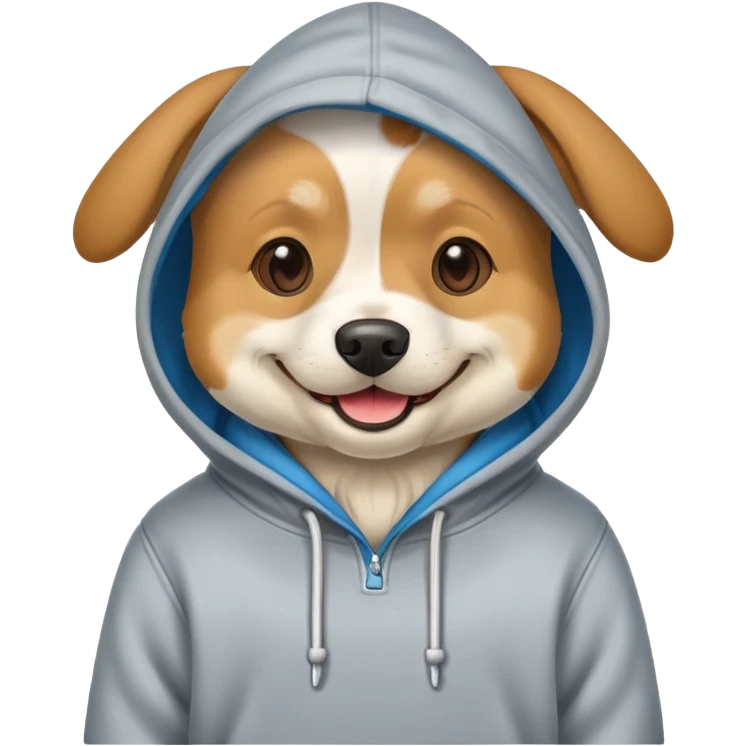 Dog wearing a hoodie  emoji